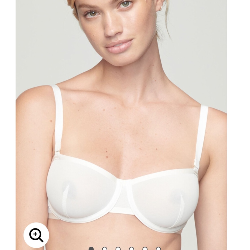 Cuup White Balconette Mesh Bra Size 32A